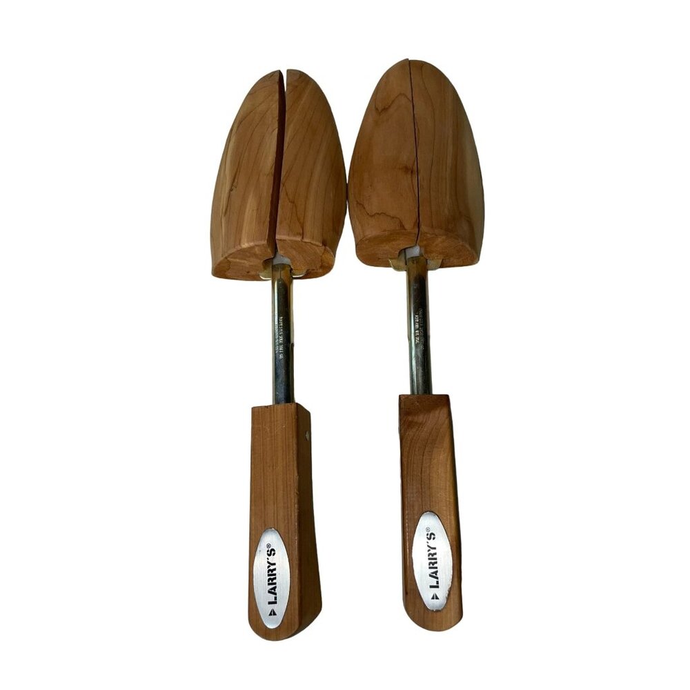 Vintage Rochester Cedar Shoe Trees Men’s Wooden Shoe Keeper Adjustable Made USA